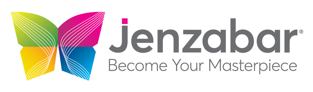 Jenzabar, Become your masterpiece logo.